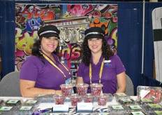 Winners of the Best ‘Produce Like It’s 1999’ booth are Alma Lorenzo and Leslie Simmons with Dave’s Specialty Imports.